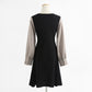 Dress long sleeve aging temperament Plaid knitted skirt with slim waist  2426