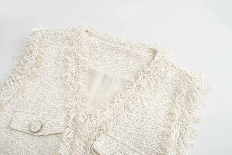 Autumn women's sleeveless V-neck knitted vest coat  1385