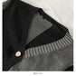 Retro contrast stitching loose and thin three button T-shirt for women  1885