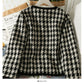 Thousand bird lattice loose small coat women's autumn long sleeve versatile top  2105