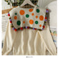 Versatile wool ball decorative doll neck long sleeve women's sweater  1930