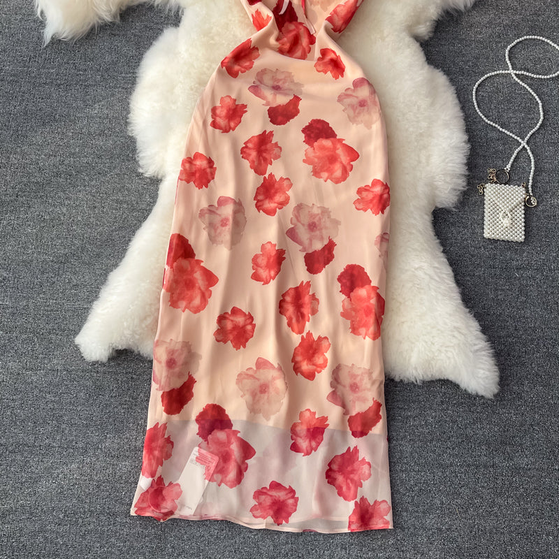 French first love Chiffon Dress  2976
