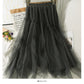 Korean gauze stitched irregular ear skirt for women  2489