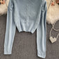 Herbst und Winter neuer kurzer Pullover Pullover Top 1623