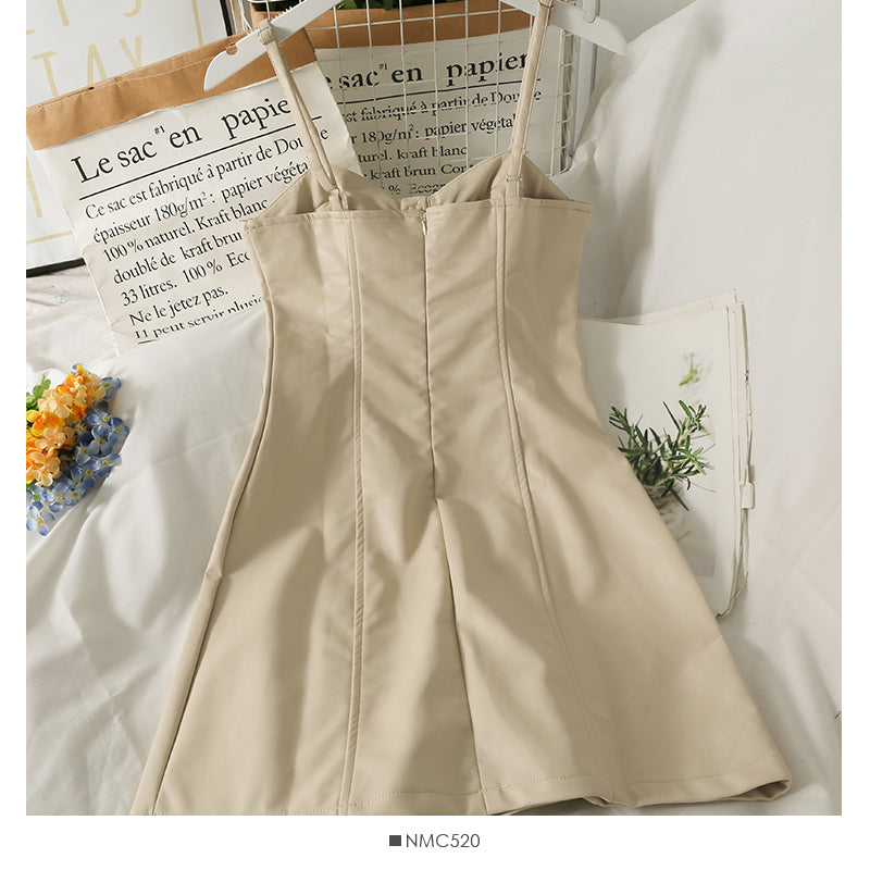 Suspender skirt women's foreign style versatile backless dress  2704