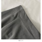 Retro simple versatile split casual skirt  2546