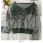 Slim and slim check long sleeve sweater women's doll neck  1760