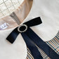 Xiaoxiangfeng doll neck high waist Plaid Dress  3387