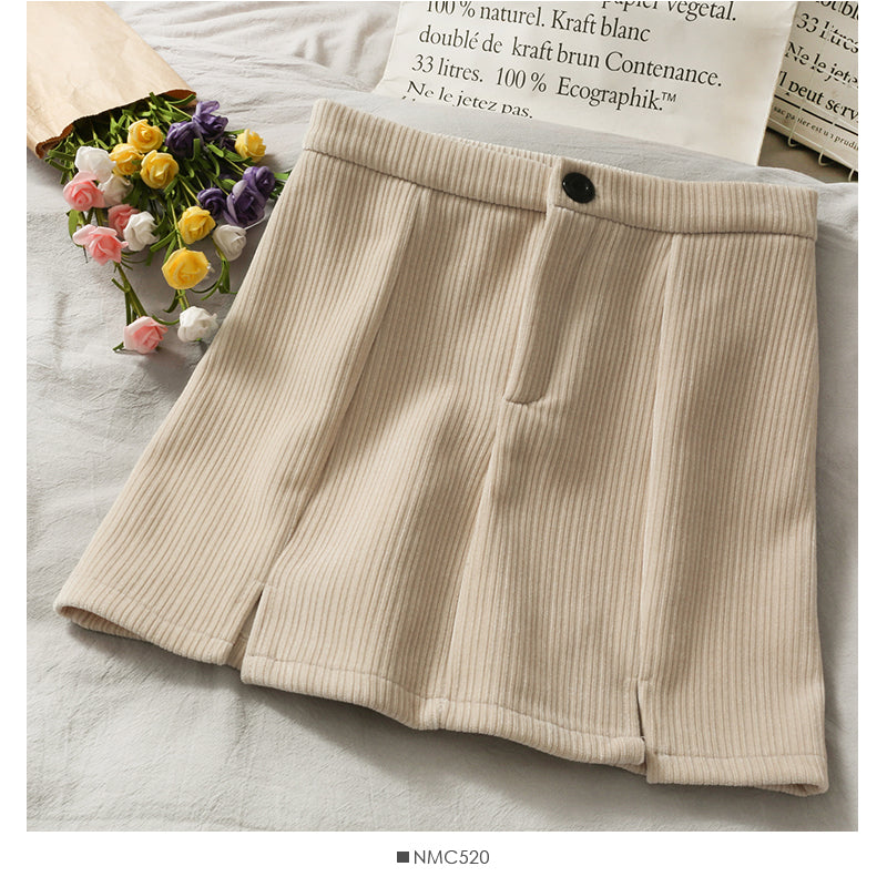 Vintage chenille light proof split A-line skirt  2669