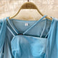 Velvet suspender Hip Wrap Dress  3261