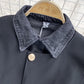 Slim waist, fake two waistcoats, lapel denim dress  3116