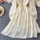 Netzkleid mit V-Ausschnitt und hoher Taille aus Spitze 3230