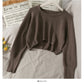 French minority front short back long Pullover Sweater women  1700
