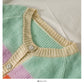 Elegant color stripe single breasted cardigan long sleeved sweater  1991