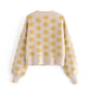Autumn women's jacquard knit cardigan  1352