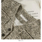 Hong Kong Vintage tweed stripe short Slim small coat  2100