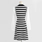 Slim striped knitted dress  2423