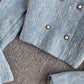 High waist short coat versatile long sleeve blouse women  1651