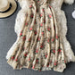 Elegant temperament, slim waist, long skirt over knee  3294