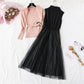 New long sleeve top pleated yarn skirt  2356