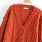 Le nouveau style de mode du pull cardigan court à col en V de printemps 1348 