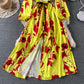 Slim and slim, lotus leaf border, waist closed and large swing A-shaped skirt  2967