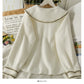 Winter bright silk bonded Plush sweater women's loose and thin doll collar coat  2021