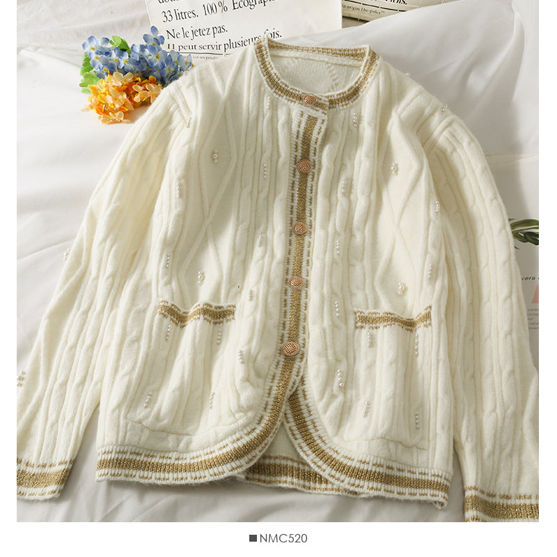 Rautenkarierter Pullover mit langen Ärmeln 1765
