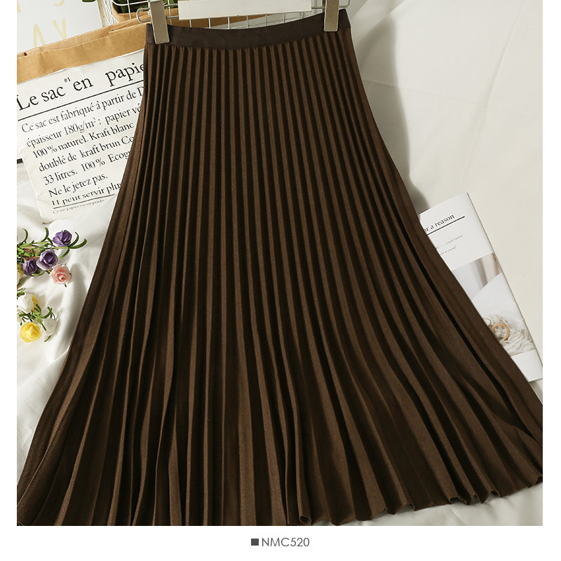 Retro High Waist slim versatile skirt  2557