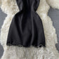 Chain tassel Rhinestone decorative suspender dress  2796