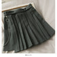 Dark pleated skirt Harajuku tooling short skirt female  2657