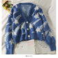 Meteor print bright silk loose and thin low neck sweater  1940