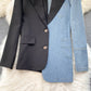 Jacket female cowboy stitching Blazer  1505