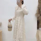 New Lapel lace long sleeve high waist slim gentle long skirt  2390