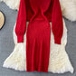 Robe portefeuille sexy à bretelles dos nu et élastique à la mode 3388