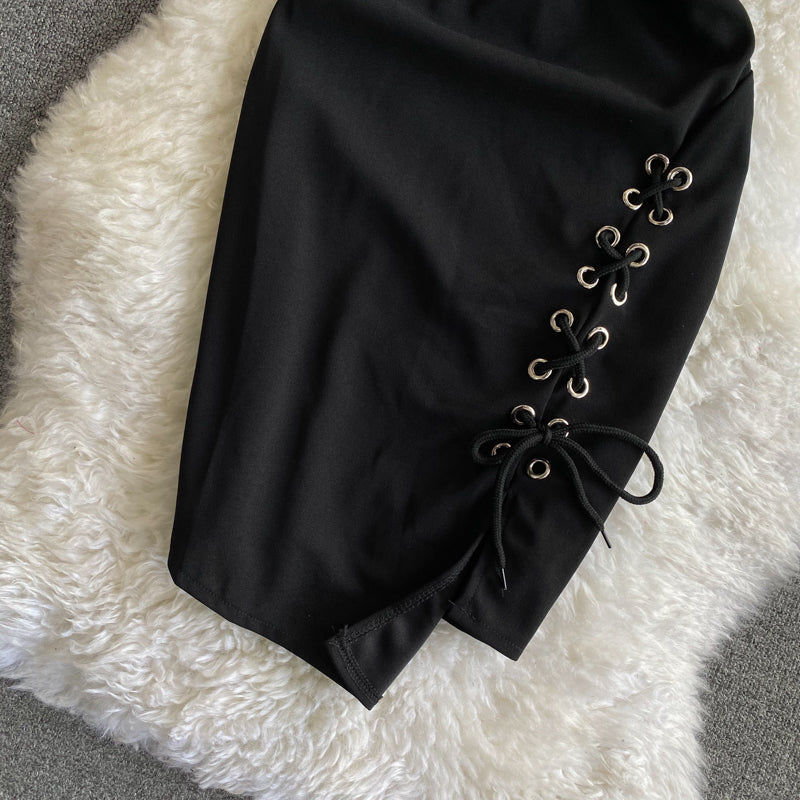 Slim slim strapless dress sexy suspender skirt Hip Wrap Skirt  3174