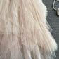 Mesh stitched suspender puffy skirt dress  2842