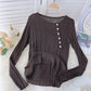 Langärmliges Stricktop vielseitig 1579