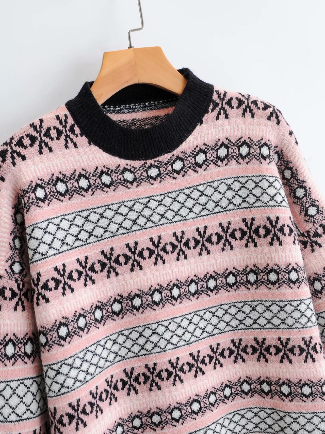 Pull ample à col roulé pour femme 1359