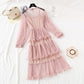 Lace mesh wave cake dress  2471