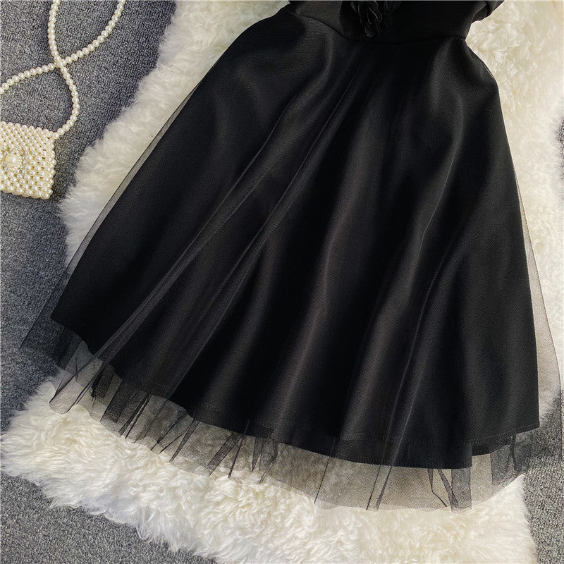 V-neck suspender with open back and big swing sexy skirt  2771
