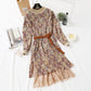 Polka Dot Plaid floral long skirt with lace bottom skirt is thin and tall  2460
