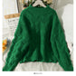 Sweater women's season loose and thin linen pattern round neck sweater  2021