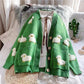 Languid lazy wind sweater , loose sweater of spring and autumn, lovely sheep embroidery cardigan  1459