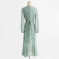 New long sleeved V-neck Floral Dress  2236