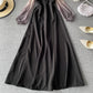 Sexy schulterfreies Swingkleid mit Strapsen 3412