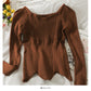 Irregular tight long sleeved foreign style sweater, women's straight shoulder exposed collarbone, versatile  1938