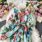 Temperament chiffon dress long sleeve  3280