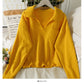 Sweet wind candy color Lapel slim fit Pullover knit  1848