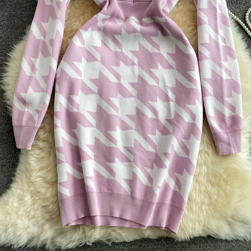 Slim waist, sexy temperament, Hip Wrap Sweater skirt  3247